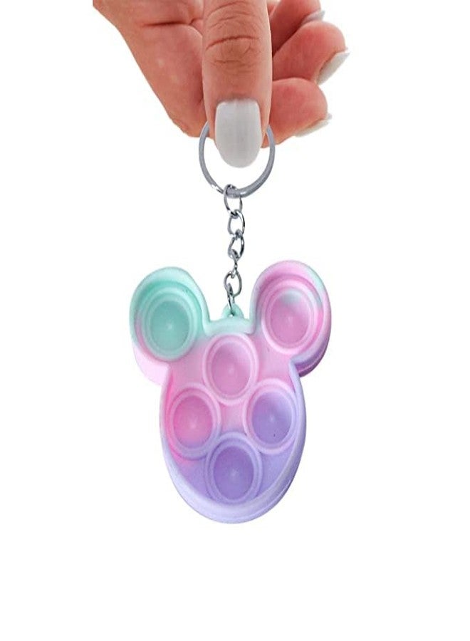 KAVIN Stress Buster Push Pop Bubble Silicone Key Ring Squeeze Keychain For Activa/Bike/Scooter/Car Random Colours Set Of 2 - Image 5